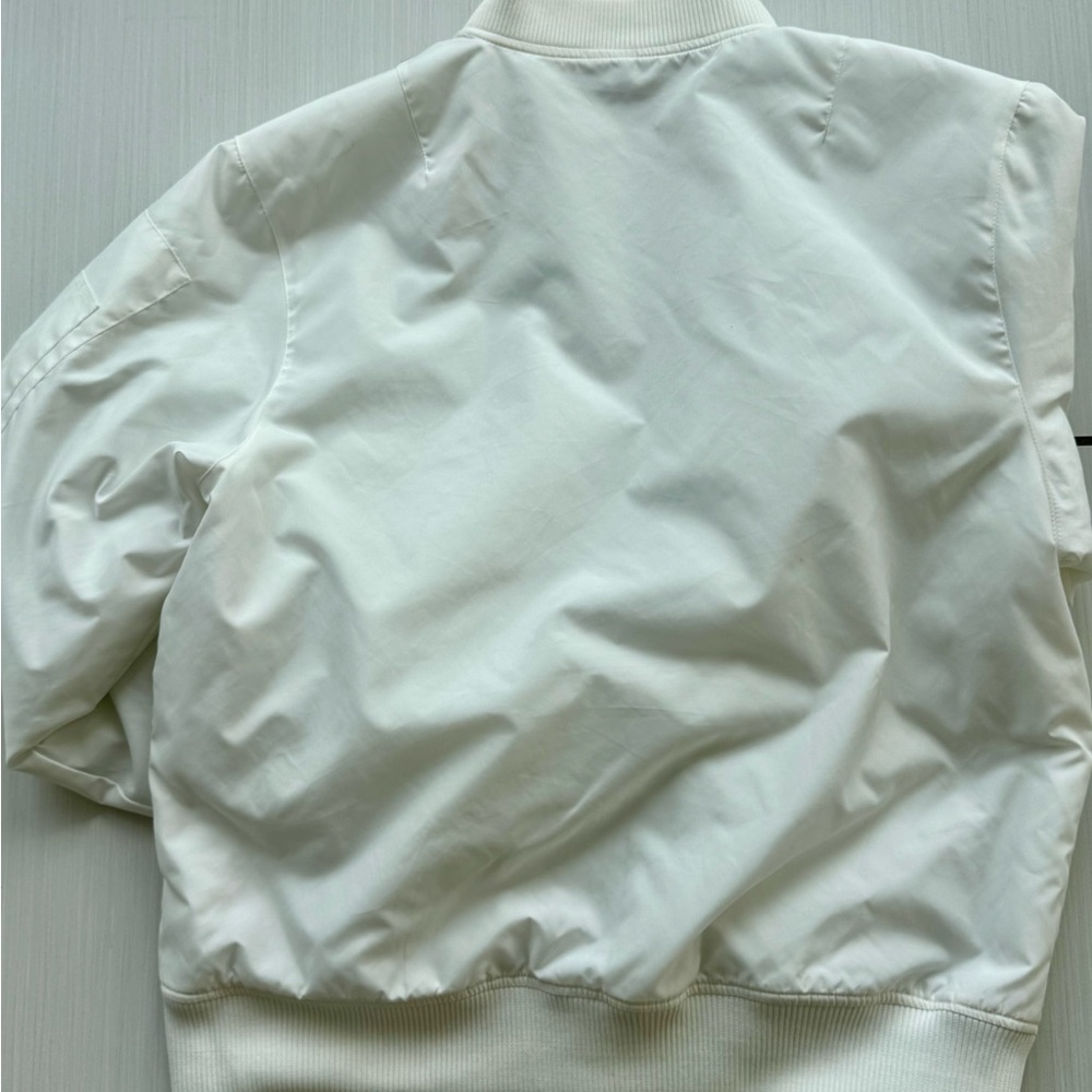 White Bomber Jacket - Picture 4 of 5